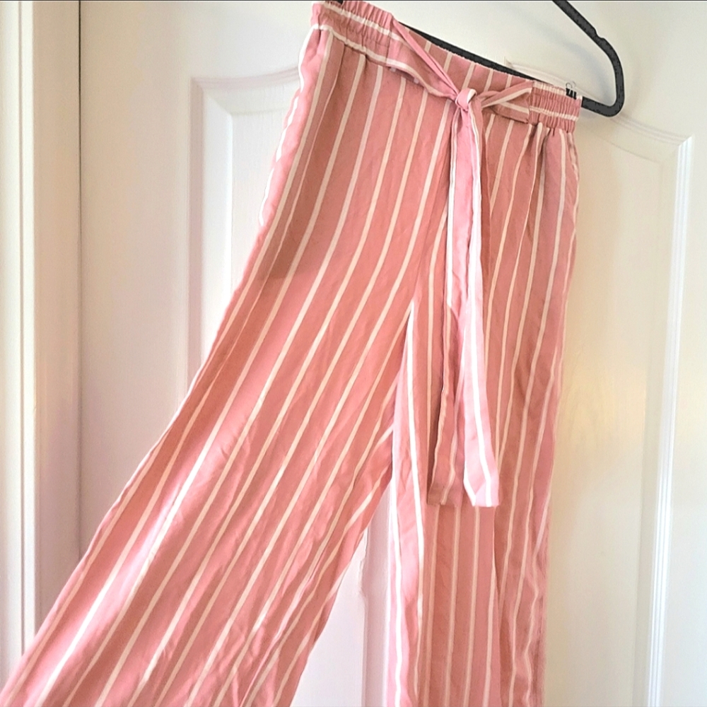 Papaya Pink Pant Stripe NWOT Sleep Cozy Casual Lounge Small